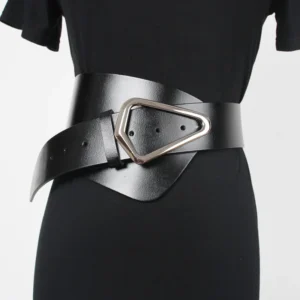 Irregular Spring Suit Shirt Women Waist Belt Real Leather Cinch Strap Cowhide Cowskin Waistband  Belt