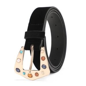 Black PU Leather Belts Women's Belt