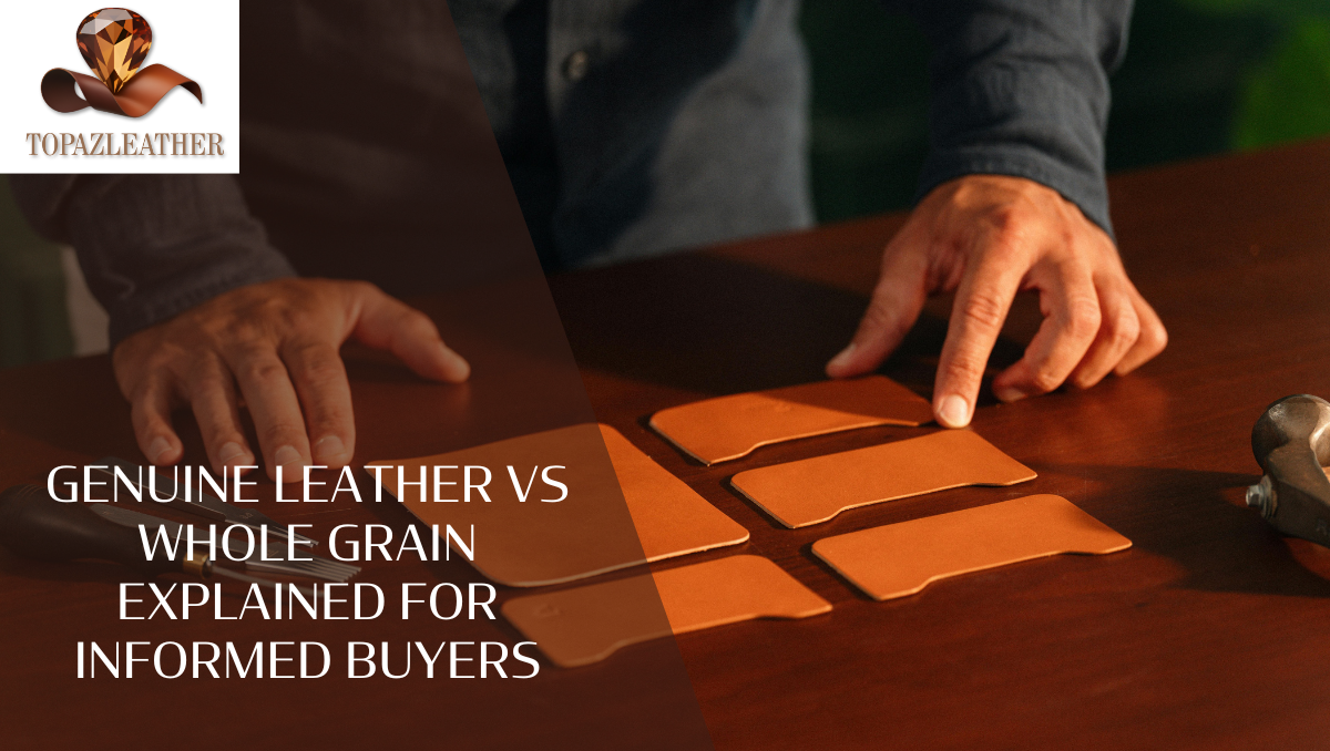 Genuine Leather vs Whole Grain
