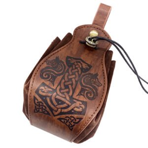 Viking Style Medieval Bag with Belt Hangable Zero Wallet Retro Waistpack