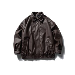 PU leather jacket windproof jacket