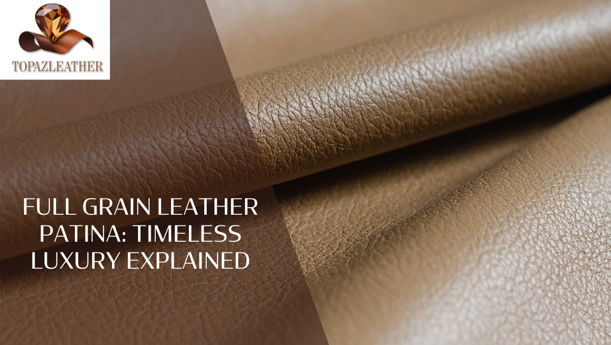 full-grain leather develops a patina