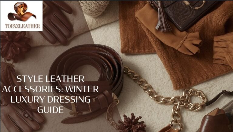 Style leather accessories: Winter Luxury Dressing Guide