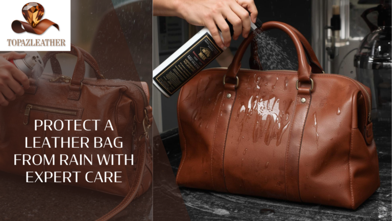 Protect a leather bag from rain with Expert Care