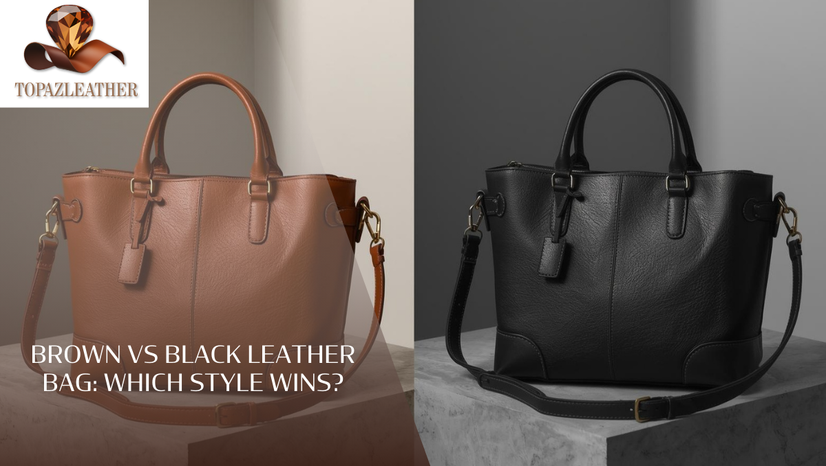 brown vs black leather bag